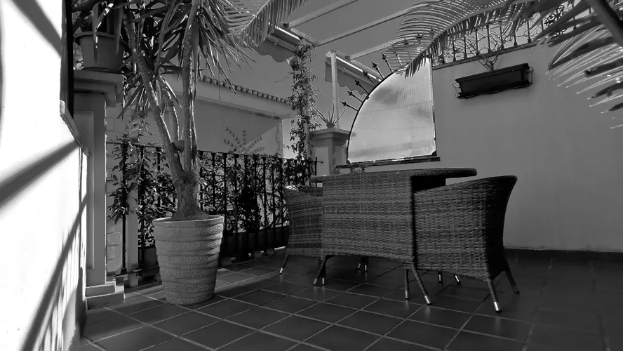 Foto de patio en un piso en alquiler